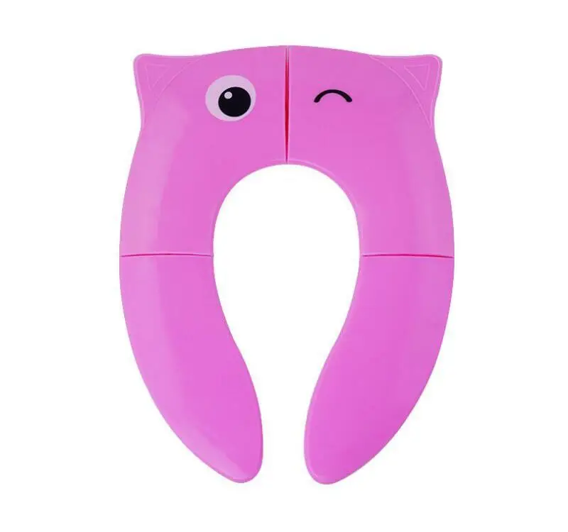 Travel Folding Silicone Portable Potty Non Slip Silicone Pads Training Toilet Seat Cover Liner