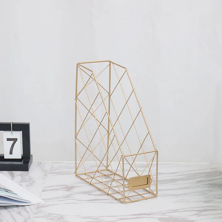 Прочные Декоративные подставки для магазинов, черные и золотые подставки для хранения документов