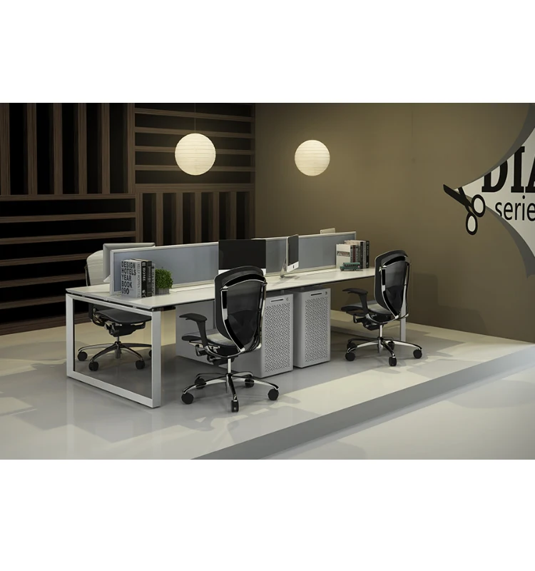 
2021 shenzhen metal desk partition aluminum profile 6 seats workstation desk office furniture 