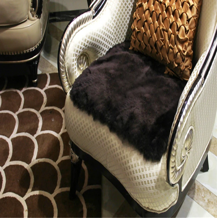 Sheepskin wool carpet mats bedroom living room sofa cushion cushion windows and pad cushions