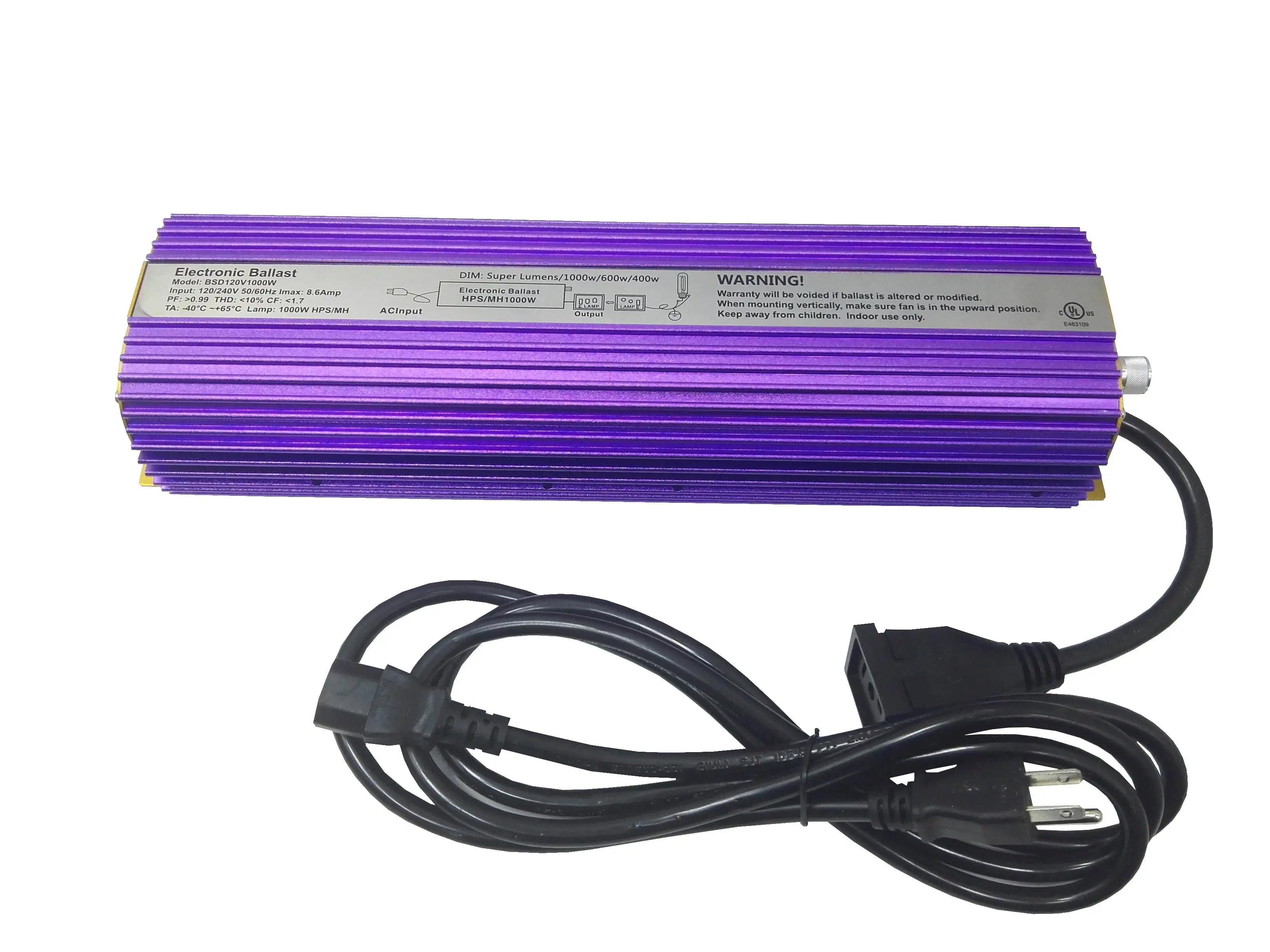 400W 600W 1000W Hydroponics Fan Cooled Grow Light Electronic Ballast