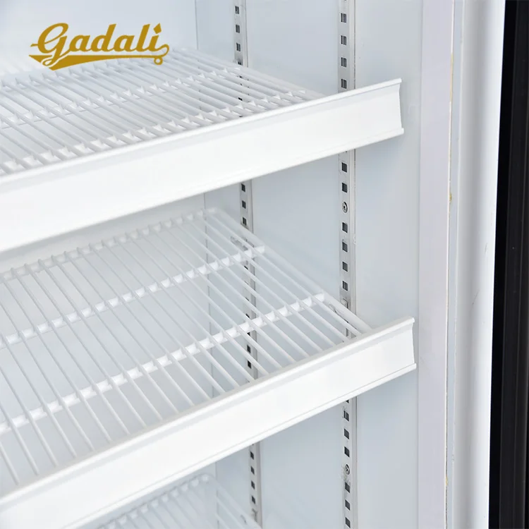 Commercial soft drink refrigerator display double glass door used beverage cooler