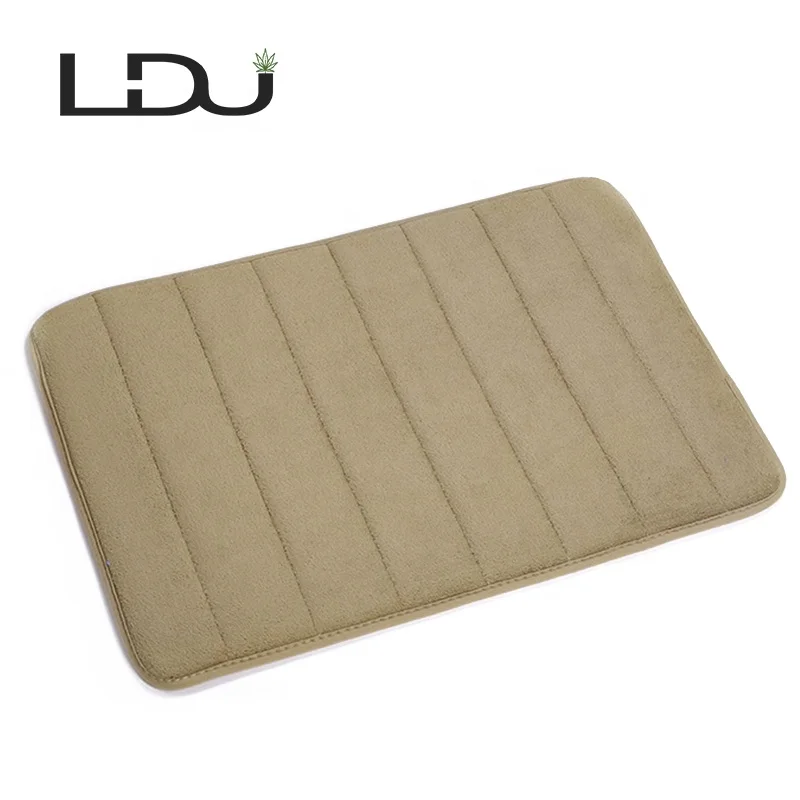 Quickly Drying Memory Foam Absorbent Soft Comfort Non slip Bath Mat With Coral Fleece Apperiance