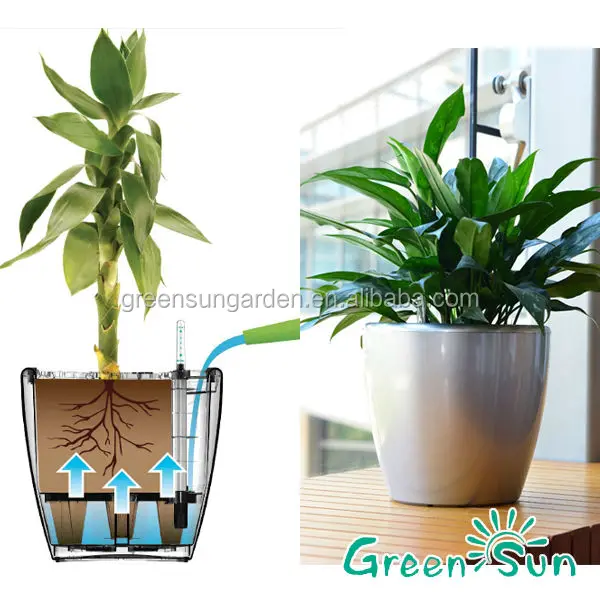 China Flower Pot Greensun Self Watering Plastic Home Decor Aquas27 Greensun Nursery Self Watering System Plastic Pot Pottery China Planter Manufacturer Lechuza Flower