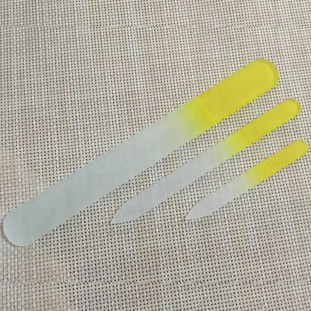 Newly Professional Double Sided Glass Nail Files with Case -Round Tip Pedicure Crystal Nail File for Natural and Acrylic Nails
