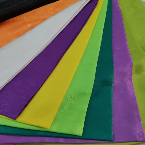 Chinese popular custom 100% polyester satin Jacquard  fabric for garment