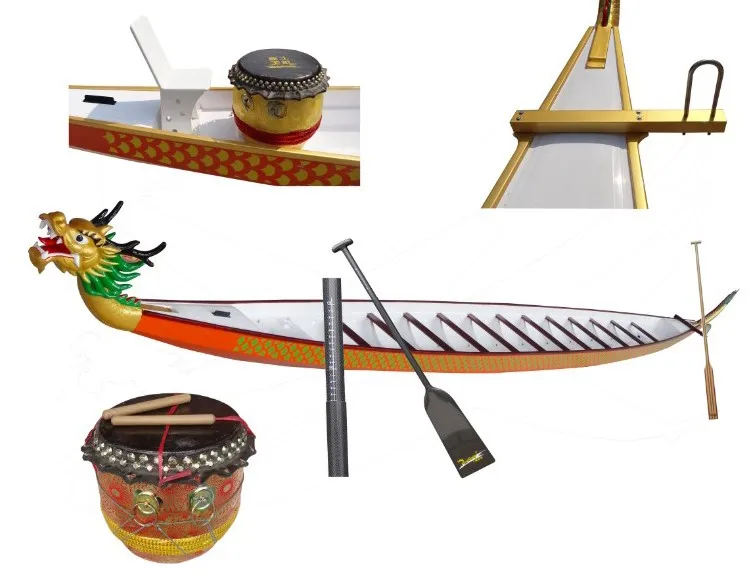 
Dragon Boat made with fiberglass and carbon fiber (12 /22 person) 