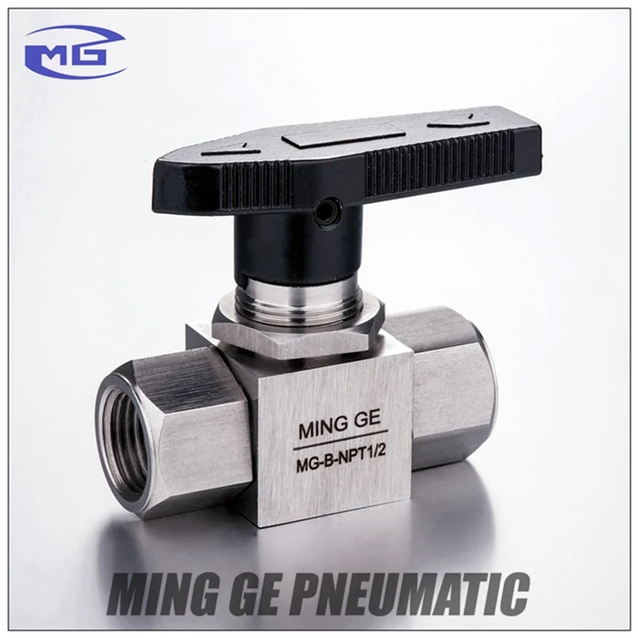 Customize 2 Way High Pressure Female Thread Hydraulic Ball Valve Stainless Steel Natural Gas 1/2 Inch High Pressure Ball Valve