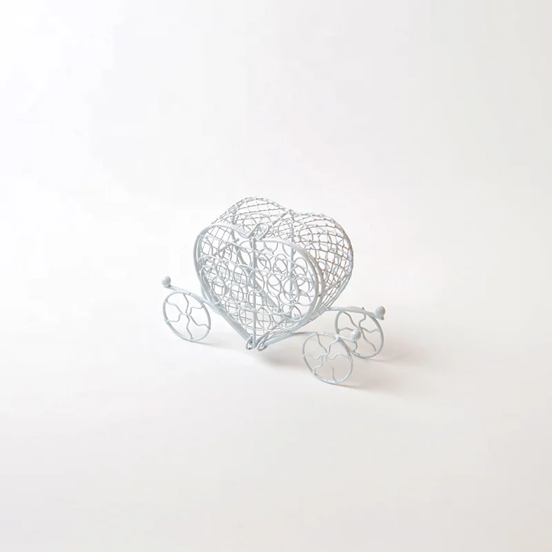 Pumpkin Carriage Wedding Candy Favor Box, Metal Chocolate Box