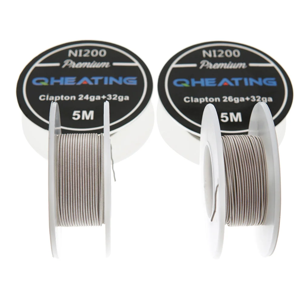 Лидер продаж Prebuilt катушки Ni200 24ga + 32ga clapton Отопление провода с низкая цена