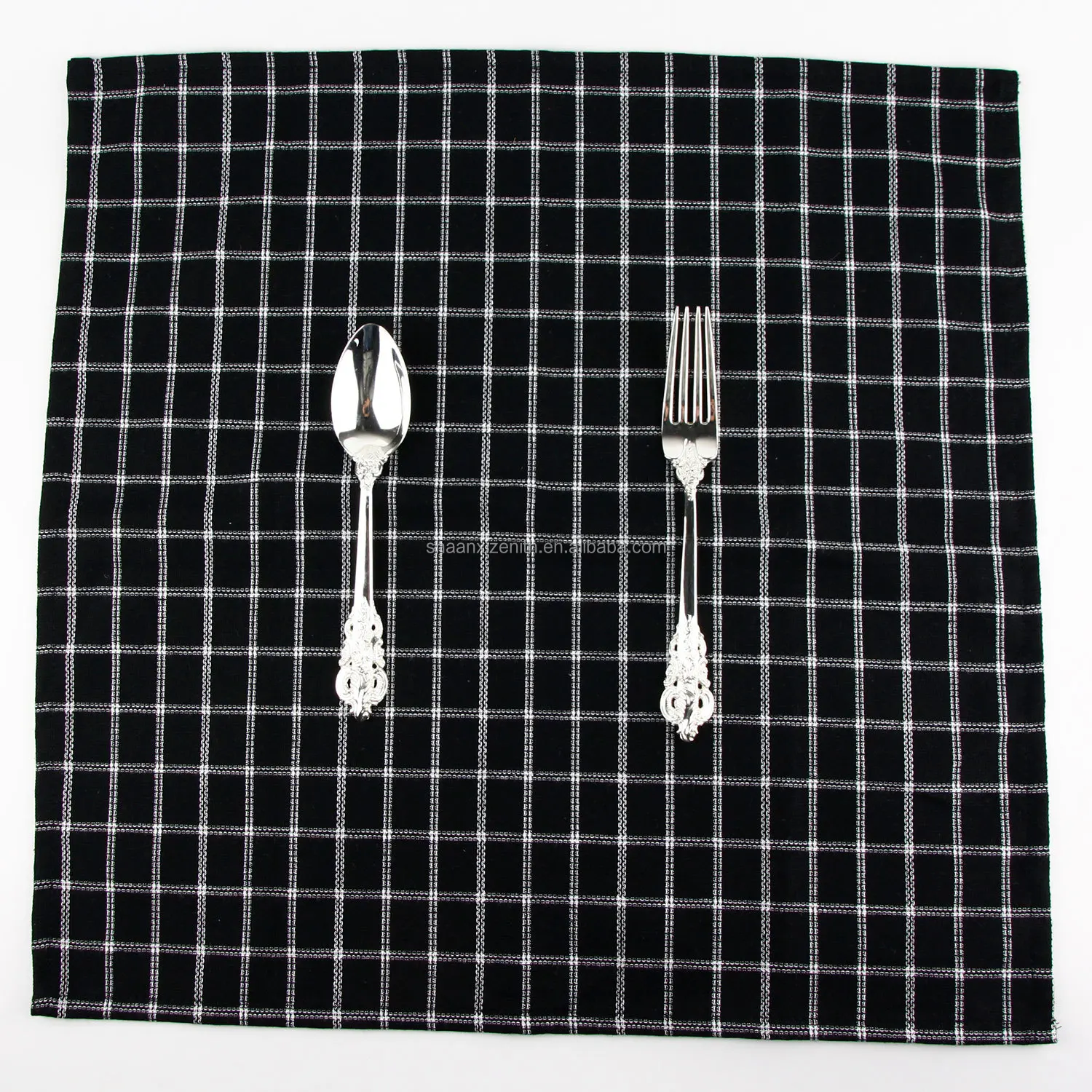 yarn-dyed black check white striped back ground cloth home kitchen gourmet napkin tea towel kitchen towel