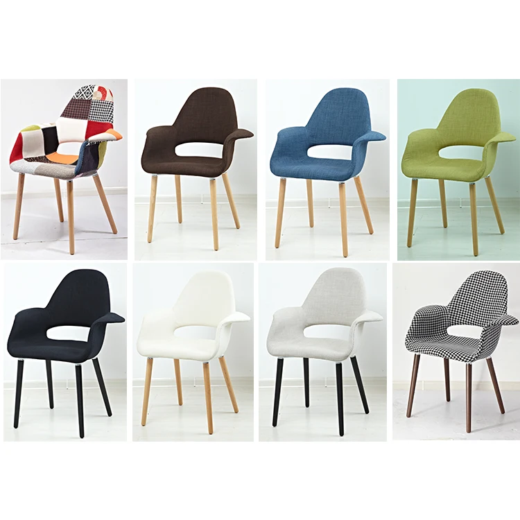 Мебель для дома PP сиденье с крышкой ткани и бука ноги Офисные Стулья