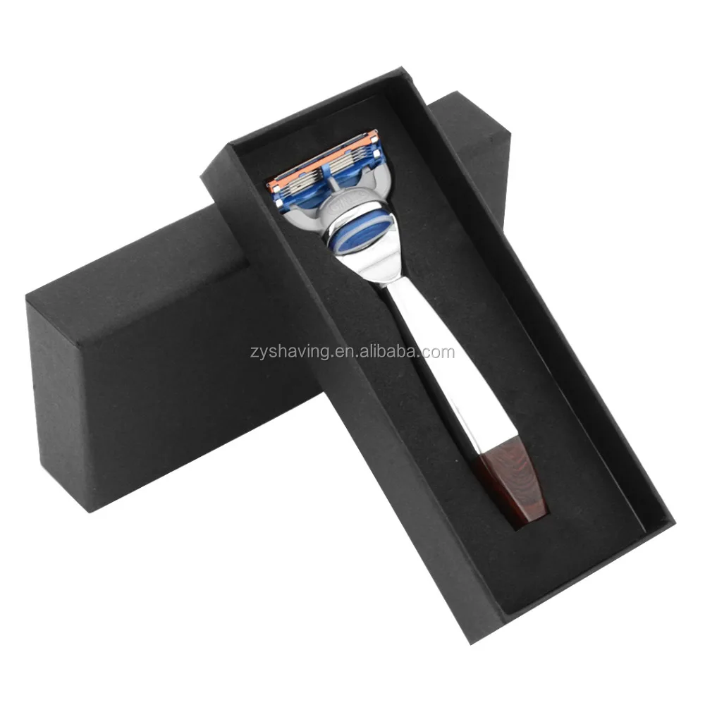 High quality Wood Pattern Alloy Handle 5 Blade Barber Shaving Safety Razor