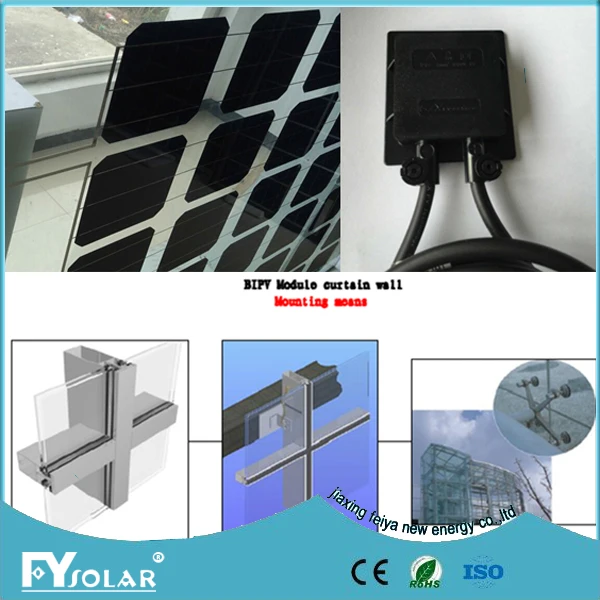 double glass solar panel bipv transparent pv module