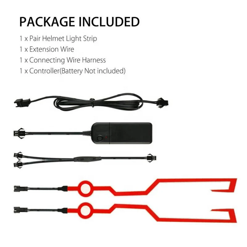 
DIY Cool EL light el tape safety glowing el light helmet 