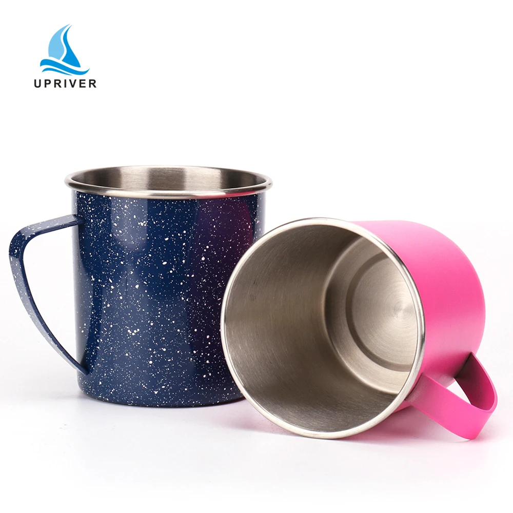 Single wall food Grade 500ml  Stainless Steel Travel Coffee Mug BPA Free Stainless Steel Beer Coffee  Mug With Handle