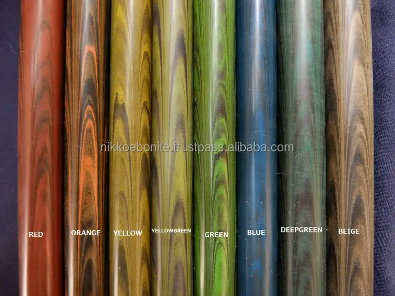 Polished color hard rubber rod dia. 18 mm for tobacco pipe or sounding rod