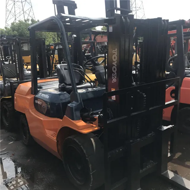 
Used forklift toyota 4 ton / fd40 with side shift ,Secondhand japan Manual Pallet Truck forklift 4 ton with 2 stages for sale 