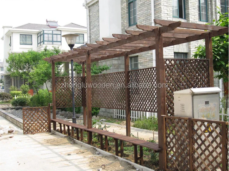 Out door wood fence for garden and house with BSCI