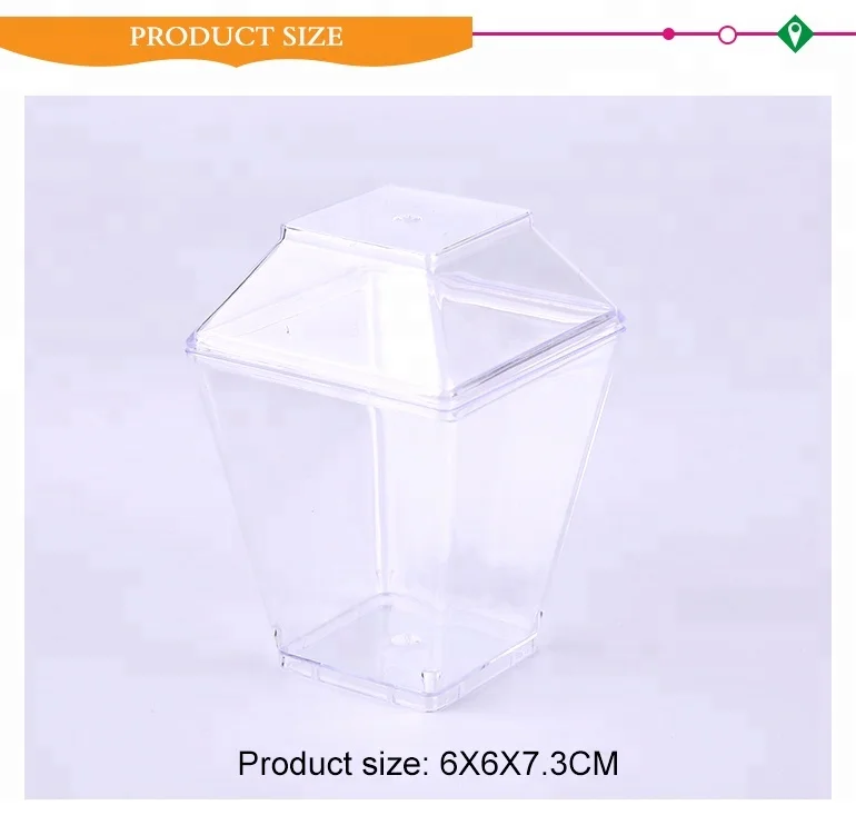 popular food grade plastic 3.5oz transparent ice cream cup with lid