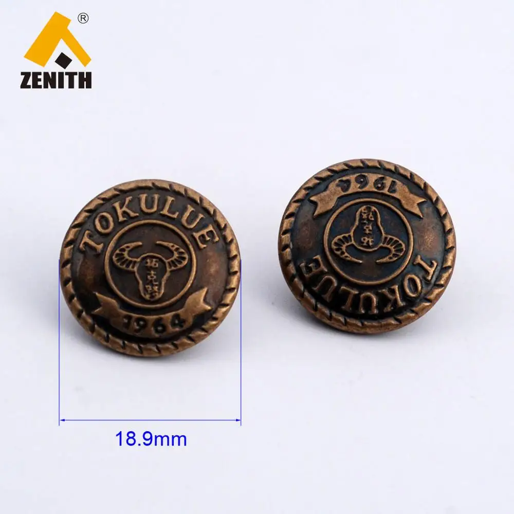 Antique Brass Coat Button Round Suit Button Sewing Cufflinks Buttons   BM10663
