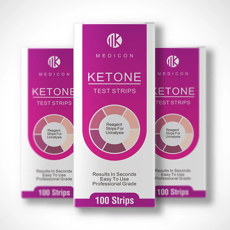 100 URS-1K  Ketone Test Strips, Keto Urine Analysis for Ketogenic, Atkins, LCHF, Paleo, Diabetics, Diet Monitor Weight