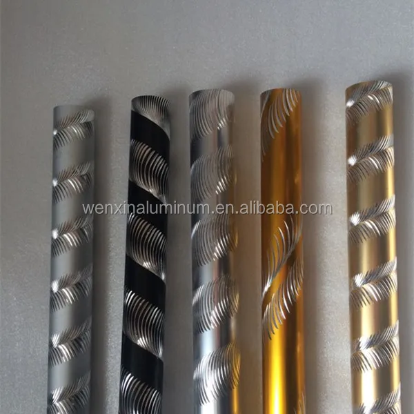Carved Series Aluminum Tube for Clothes Hanging Rod