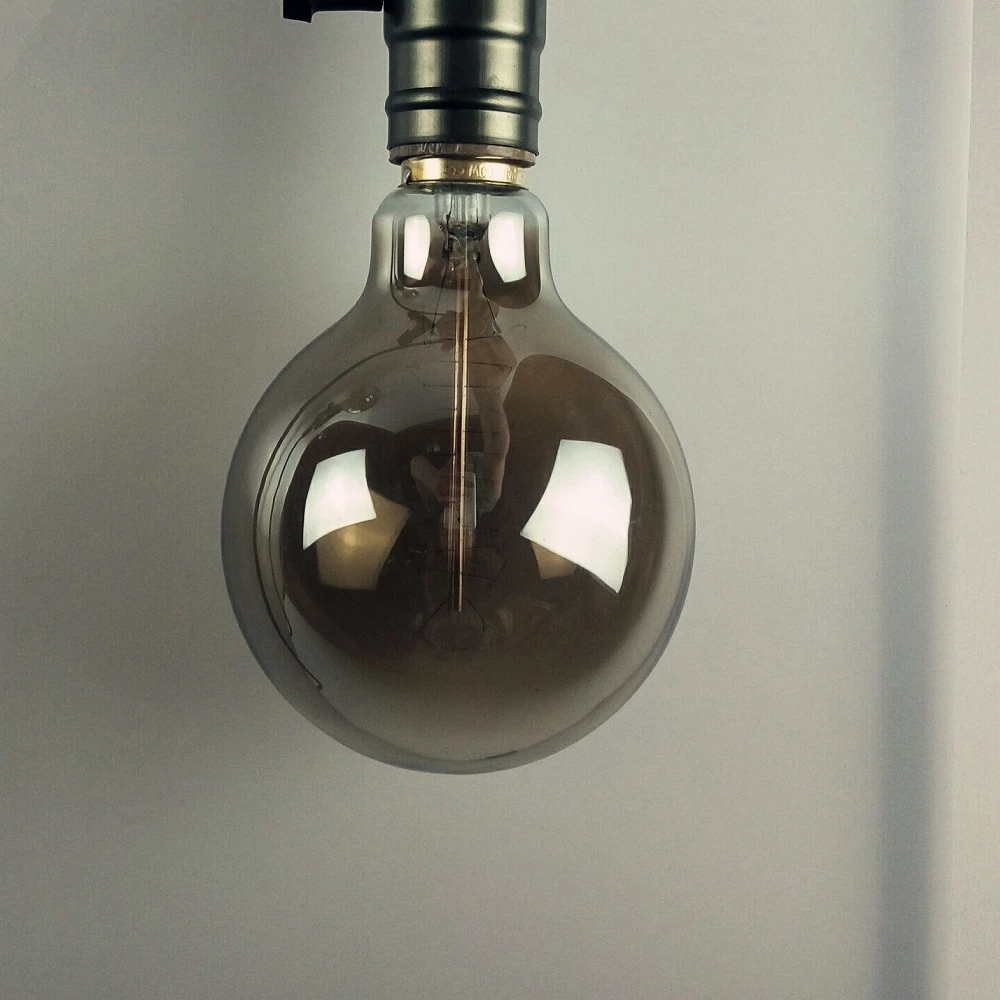 G95 Smoked Grey Glass Vintage Spiral Tungsten Filament Edison Bulb 25w 40w 60w Edison Light Bulb