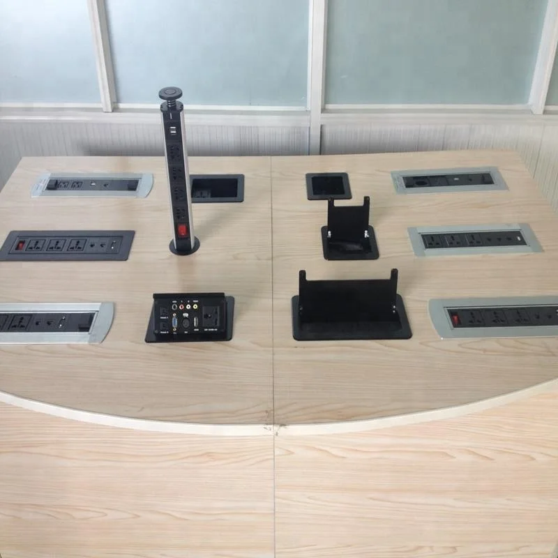 
Мебельная настольная медиасистема с питанием и передачей данных 