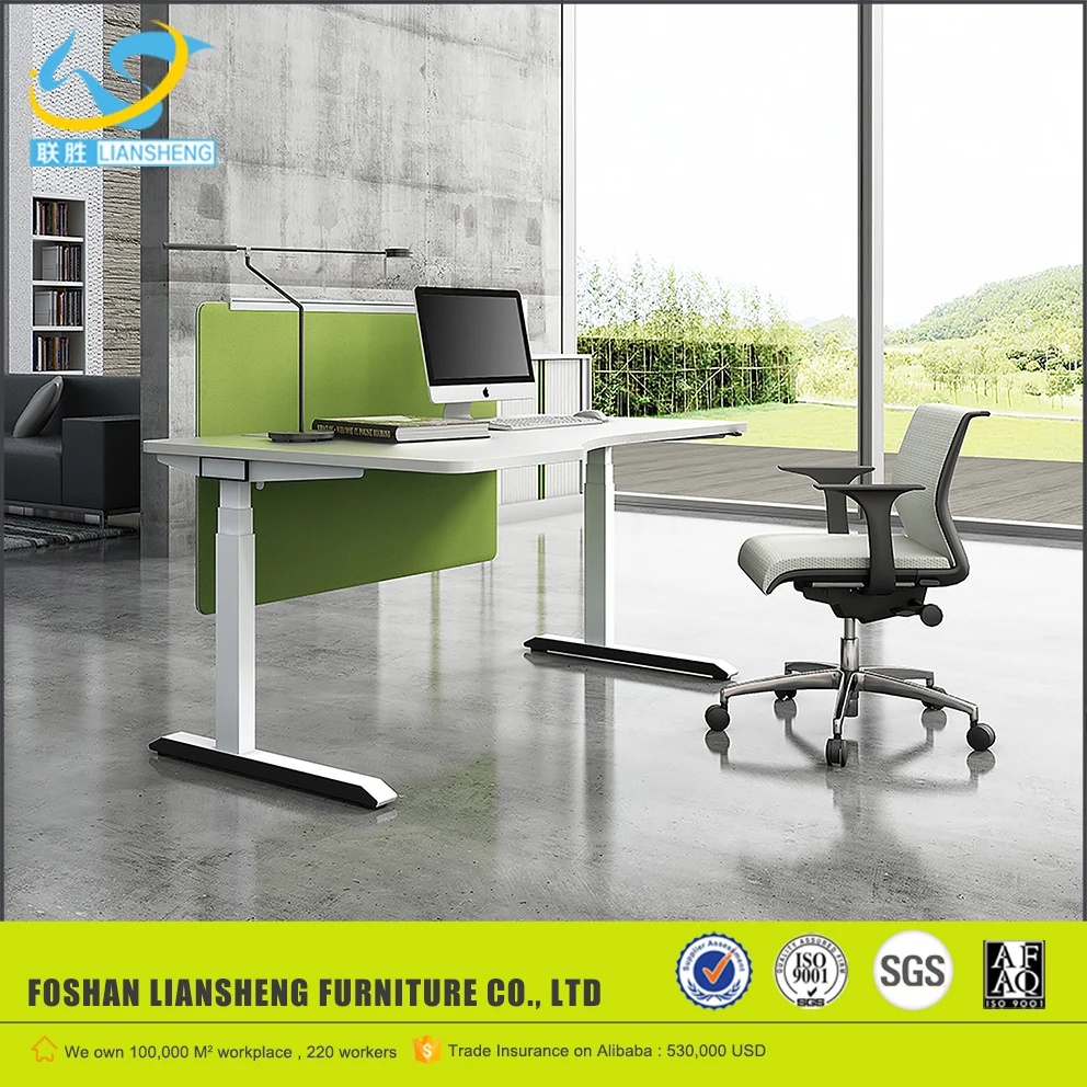 Modern High Tech Adjustable two Person Office Desk two Person table office furniture