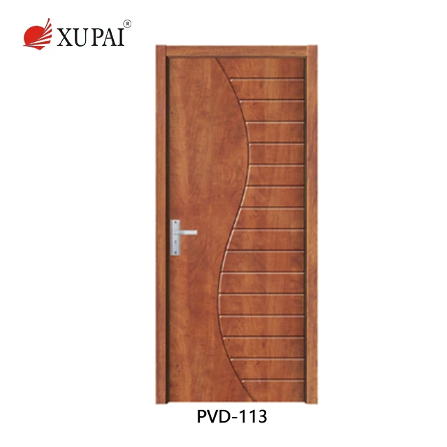 
Traditional interior melamine doors cover modern bedroom door design with PVC wood 