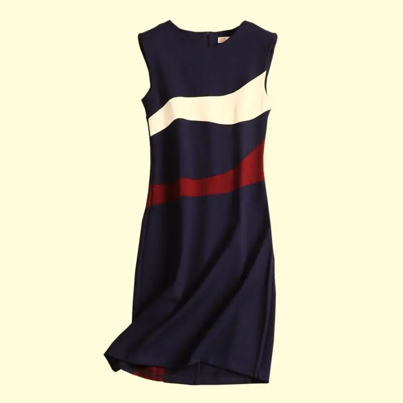 
Wholesale In Stock Women Summer Sleeveless Party Bodycon Cotton Pencil Dresses 
