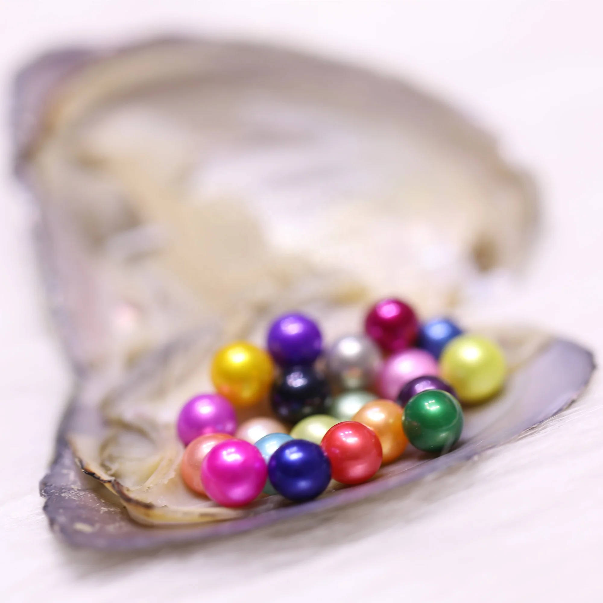 
AAA+ grade 7-8mm 34 colors 20 Pearls in 1 Freshwater oyster,Round Natural Freshwater Pearl in Oysters Vacuum-packed 