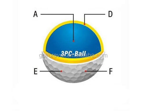 3pc golf ball for tournament & 3 layer golf ball competition