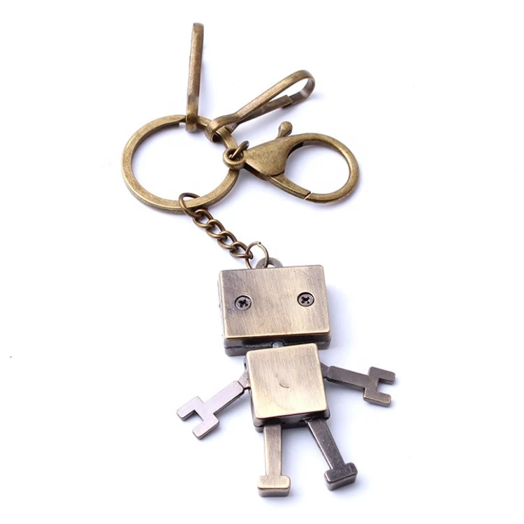 Wholesale Robot Creative Keychain Retro Car Model Key Ring Accessories