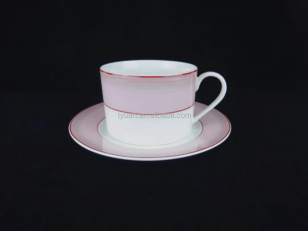 New bone china 28 pcs unbreakable italian porcelain dinnerware dinner plate set with red stripe