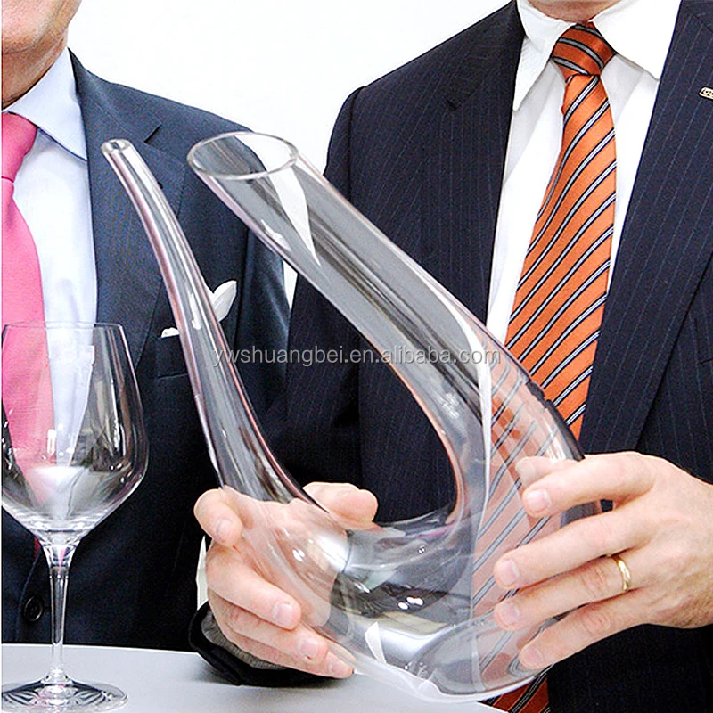 U Shaped Single And Angel Crystal Glass Wine Decanter Aerator Wholesale