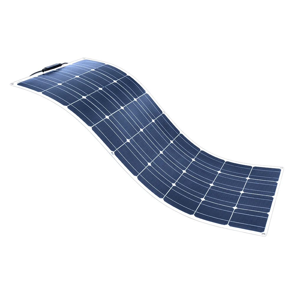 Solarparts 18V Waterproof Adhesive Thin Film 100W ETFE Flexible Solar Panel China Monocrystalline Cell for Car RV boat