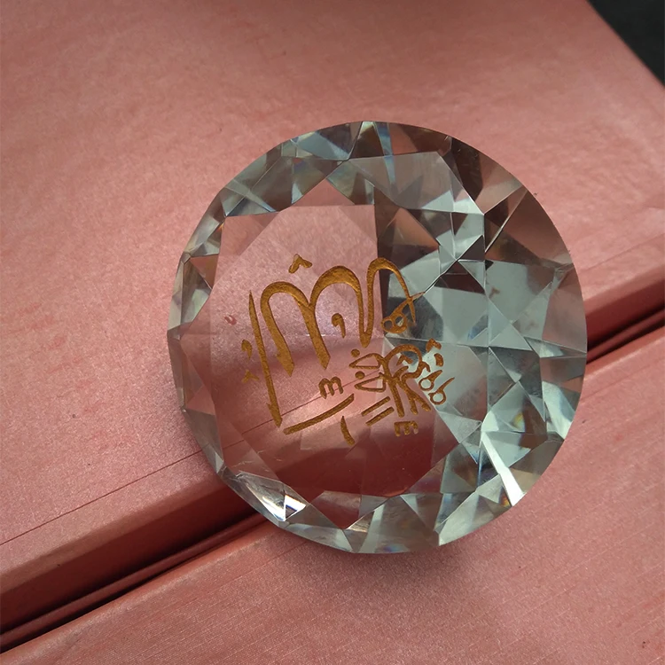 Cheap wedding favor heart shape crystal diamond elegant paperweight crystal glass diamond