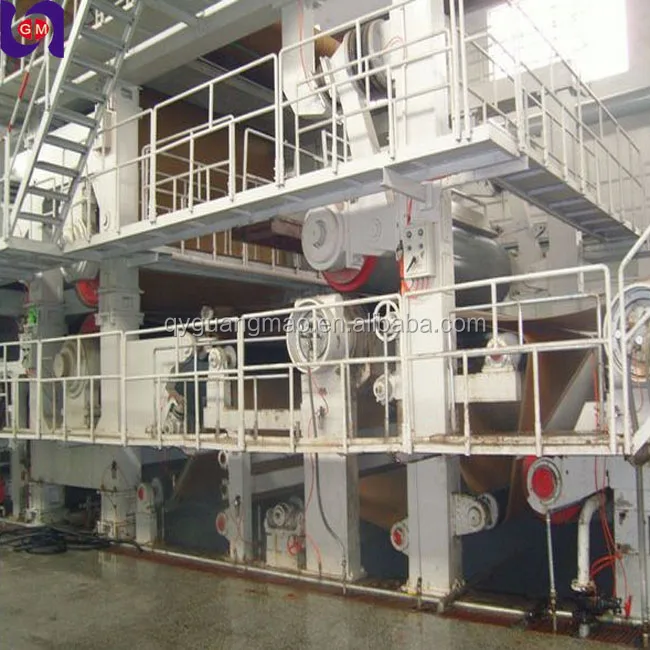 1575mm kraft paper liner making machine 10 tons a day jumbo roll making complete production line