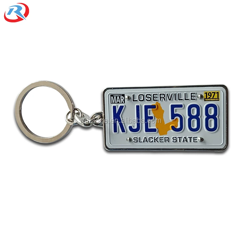 Custom own logo high quality soft enamel metal keychain