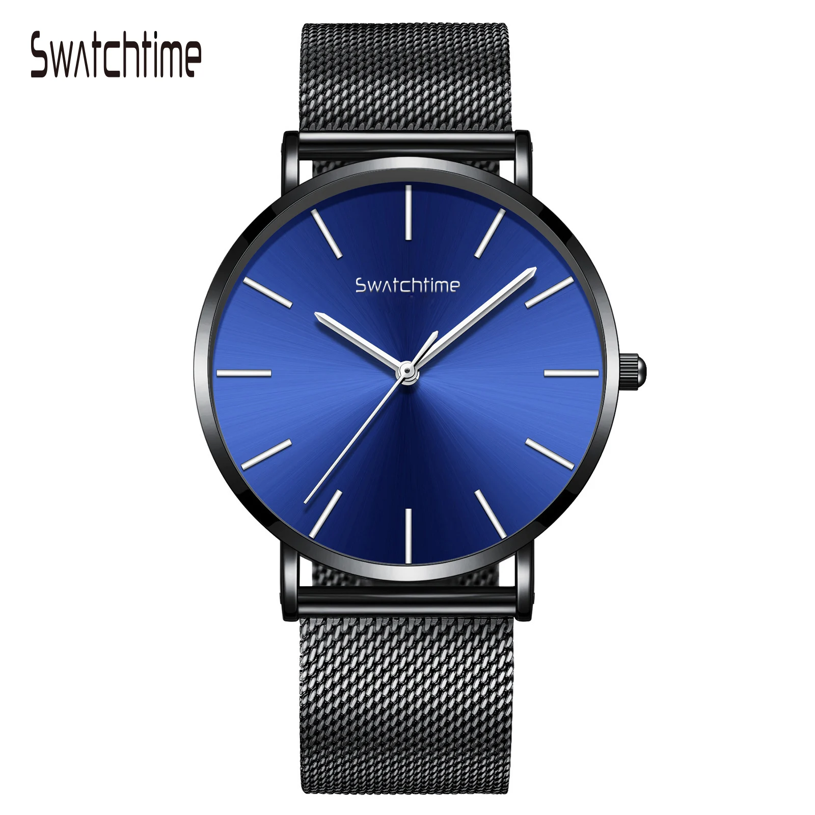 
Drop Shipping Minimalist Stainless Steel Back Japan Movement Europe Stylish Ultra Thin Quartz Watch For Men 