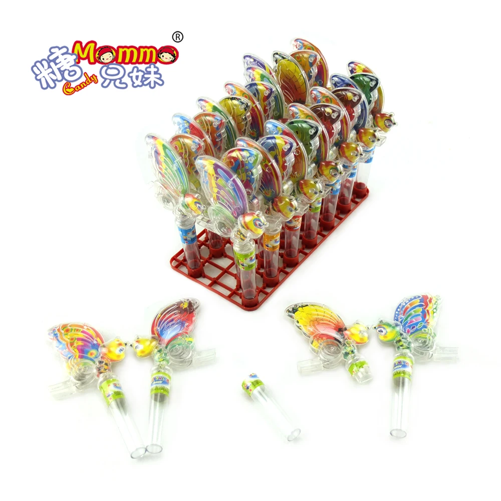 Tray packing cartoon plastic toy butterfly whistle toy candy