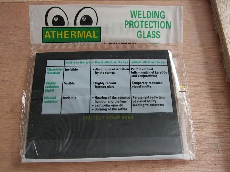 Athermal Welding protection Glass 108X83X3MM
