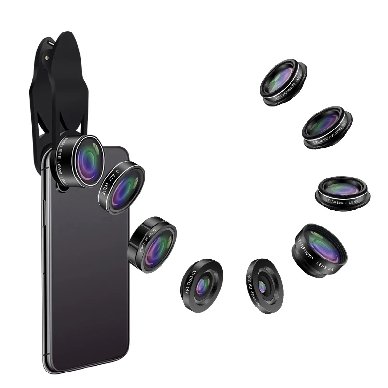 Лидер продаж Amazon 2021, комплект объективов для телефона 9 в 1, Объективы для смартфонов и мобильных камер