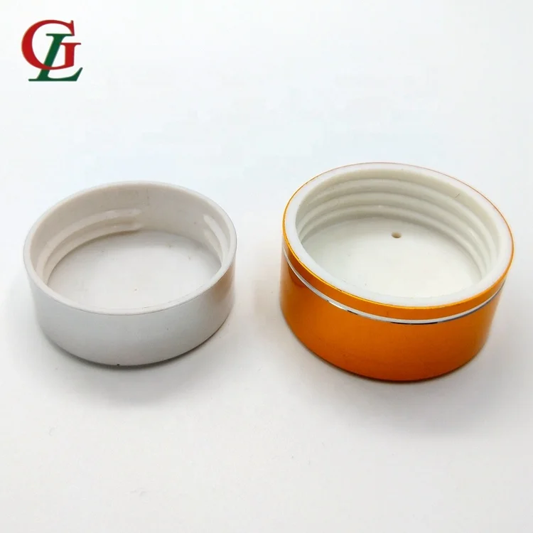 Whole sale 38mm-400 aluminum bottle cover, gold screw cover, silver metal lid for PET capsule bottle gold aluminum metal closure