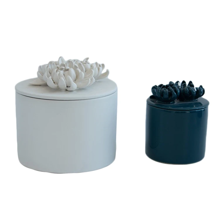 Multiple used home decor ornamental kitchen ware hotels restaurant used ceramic honey jars with lids