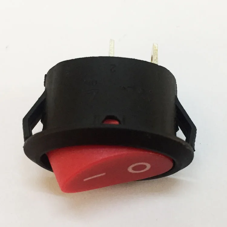 Towei switch supplier 13A~120V 6A~250V 10(4)A~125V T105 2 pin dual oval ON OFF red rocker switch for air cooler