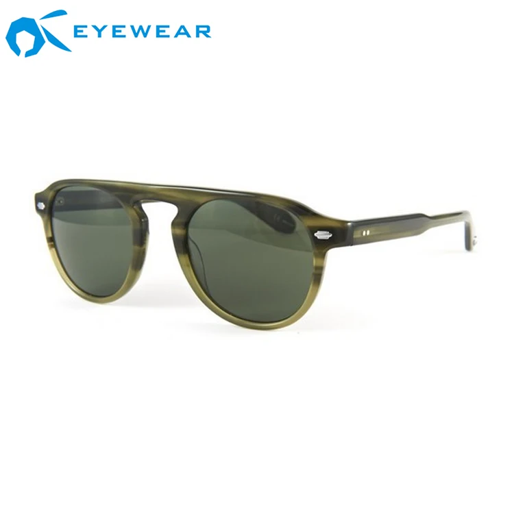 New Design CE UV400 TAC Polarized Acetate Brand Your Own Oval Oem Made In Italy Sunglasses
