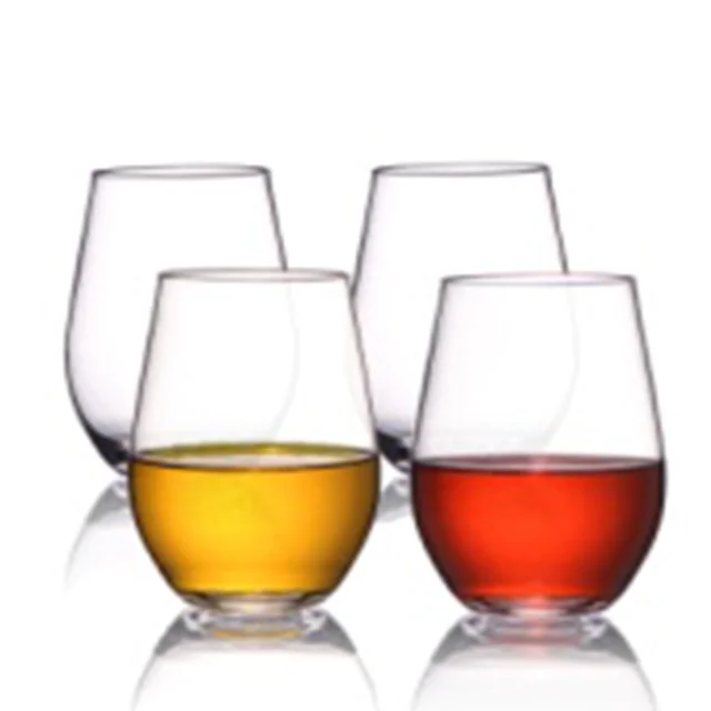 Wholesale Popular Unbreakable Wine cup Customized Plastic Wine Glass White Champagne Flute With Logo Printing